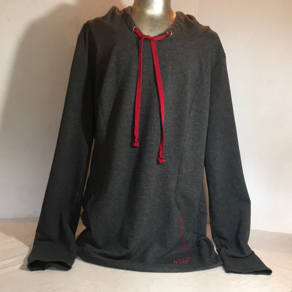 Roots Tops - “ROOTS” Active Grey Sweatshirt Ladies Hoodie.